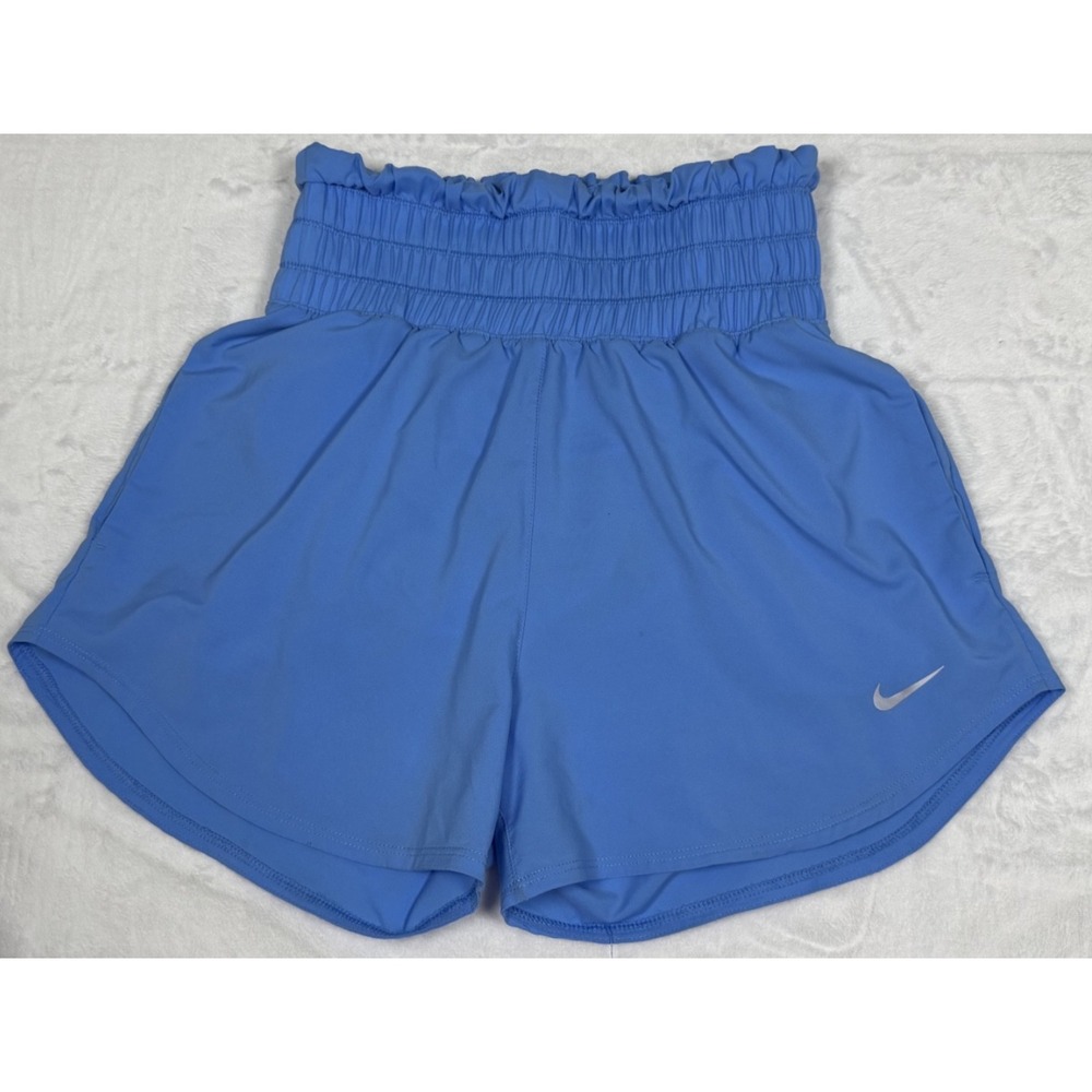 Nike One Dri-FIT Women's High Waisted Running Shorts Blue Size X-Small